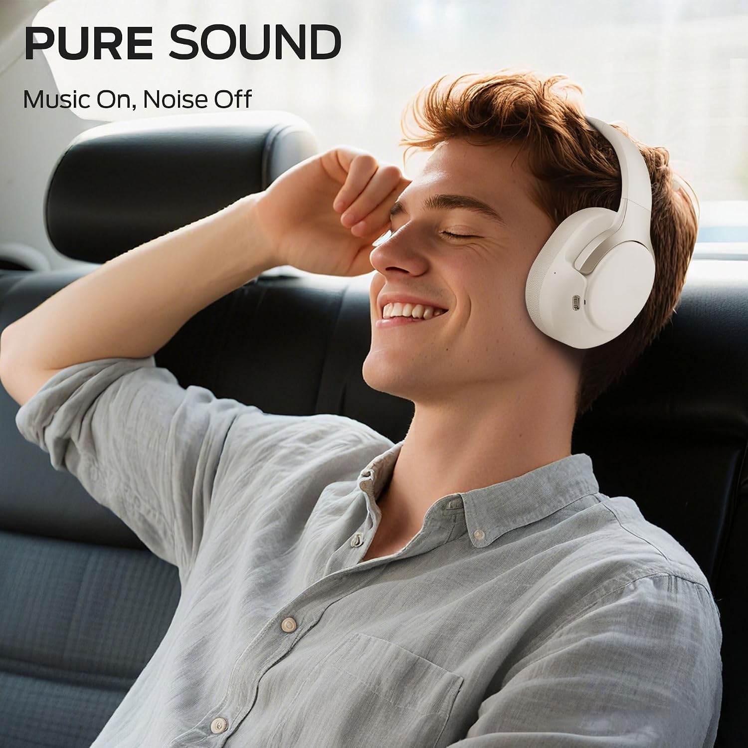 Oraolo Persona 5th ANC-Wireless Bluetooth Over-Ear Headphones with Microphone, 70H Playtime, Bluetooth 6.0, Comfortable and Foldable Design - Image 2