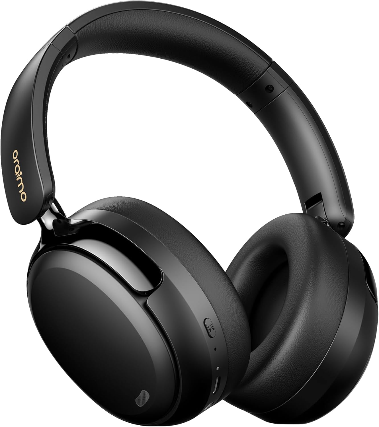 Oraimo Bluetooth Headphones Active Noise Cancelling, 65H Playtime, 3 EQ Modes, Deep Bass, Bluetooth 5.4, Wireless Over-Ear Headphones with Microphone for Office Travel, Black | 360 Spatial Sound & Deep Bass, Waterproof ENC Dual-Mic Clear Calls, Bluetooth 5.4 & 3.5mm AUX Dual Model